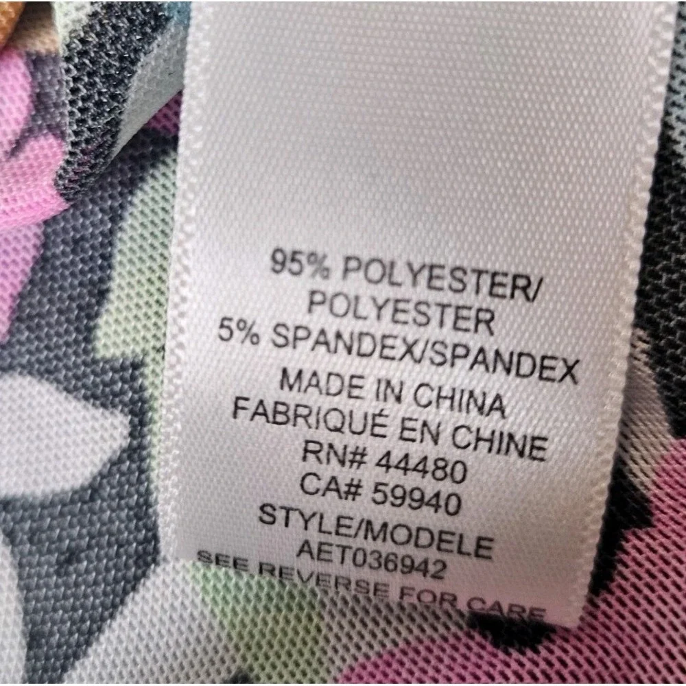 AFRM Mesh Longsleeve Top Stretch Sheer‎ Size Small Floral Y2k Style